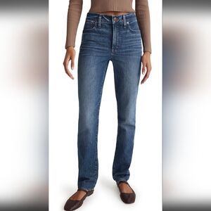 Madewell Perfect Vintage Jean Decatur Wash Size 31 Blue High Waist Straight Leg